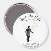 シンプルエレガント素朴光結婚磁モダン石 マグネット (正面/裏面)