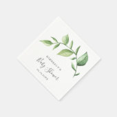 シンプルエレガント素朴緑の赤ちゃん スタンダードカクテルナプキン (角)