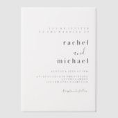 シンプルエレガント結婚よ ベラム紙招待状 (正面)