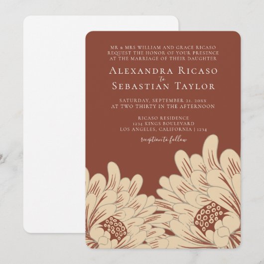 シンプルエレガント結婚フローラ (正面/裏面)