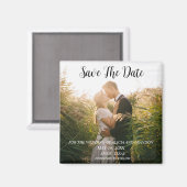 シンプルエレガント結婚写真のモダンWhimsy磁石 マグネット (正面/裏面)