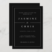 シンプルエレガント結婚式招待状 招待状 (正面/裏面)