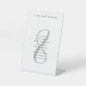 シンプルエレガント結婚式8 台座サイン (正面)