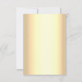 シンプルエレガント結婚金ゴールド 出欠カード (裏面)