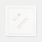 シンプルエレガント結婚 スタンダードカクテルナプキン (正面)