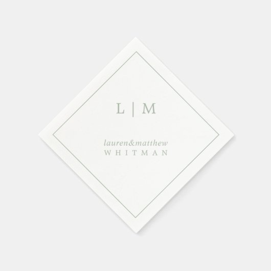 シンプルエレガント結婚 スタンダードカクテルナプキン (角)