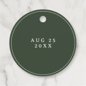 シンプルエレガント緑ピンクフローラティーウォーター色 フェイバータグ (裏面)