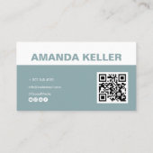 シンプルエレガント緑ミニマル 名刺 (裏面)