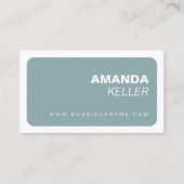 シンプルエレガント緑ミニマル 名刺 (正面)