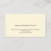 シンプルエレガント美しいサロンアポイントメントカード 予約カード (裏面)