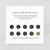 シンプルエレガント美しいサロンロイヤリティカード ロイヤリティカード (裏面)