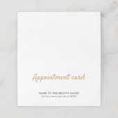 シンプルエレガント美しいホワイトアポイントメントカード 予約カード (外部開封)