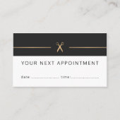 シンプルエレガント美容師アポイントメントカード 予約カード (正面)