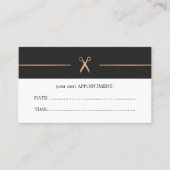 シンプルエレガント美容師アポイントメントカード 予約カード (正面)