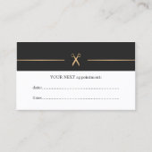 シンプルエレガント美容師アポイントメントカード 予約カード (正面)