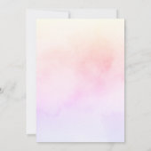 シンプルエレガント美的な水の色結婚の 招待状 (裏面)