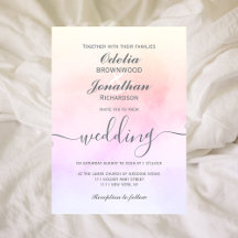 シンプルエレガント美的な水の色結婚の