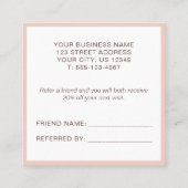 シンプルエレガント肌ピンク 紹介カード (裏面)