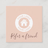 シンプルエレガント肌ピンク 紹介カード (正面)