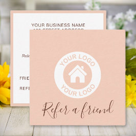 シンプルエレガント肌ピンク 紹介カード