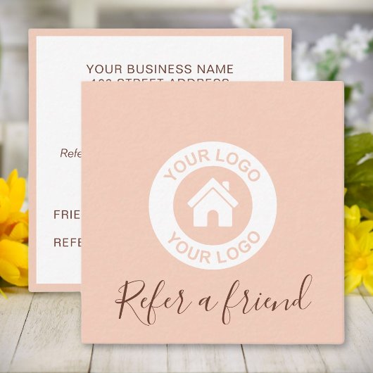 シンプルエレガント肌ピンク 紹介カード