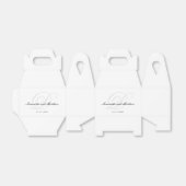 シンプルエレガント脚本モノグラム結婚の フェイバーボックス (折り畳みなし)