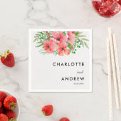 シンプルエレガント花 スタンダードカクテルナプキン (インサイチュ)