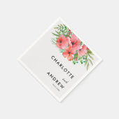 シンプルエレガント花 スタンダードカクテルナプキン (角)