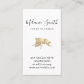 シンプルエレガント花 名刺 (正面)