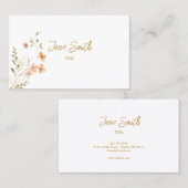 シンプルエレガント花 名刺 (正面/裏面)