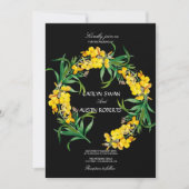 シンプルエレガント花 招待状 (正面)