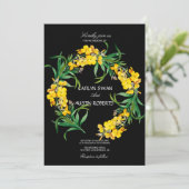 シンプルエレガント花 招待状 (スタンド正面)