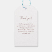 シンプルエレガント茶結婚色 ギフトタグ (裏面)