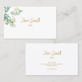 シンプルエレガント葉植物学 名刺 (正面/裏面)