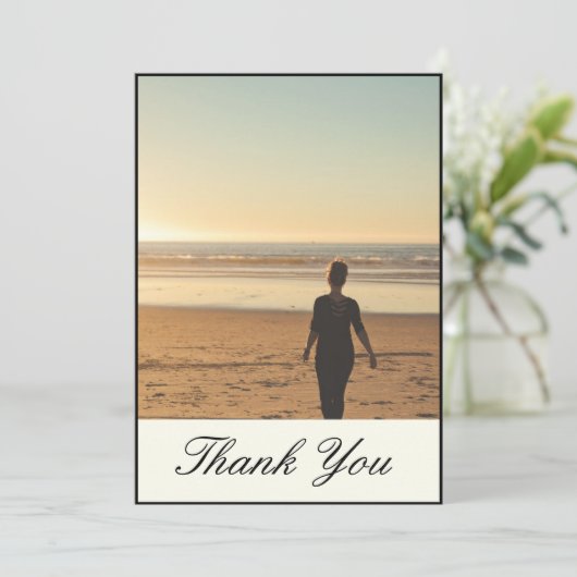 シンプルエレガント葬式 サンキューカード (スタンド正面)