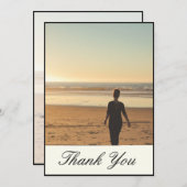 シンプルエレガント葬式 サンキューカード (正面/裏面)