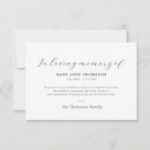 シンプルエレガント葬式 サンキューカード (正面)