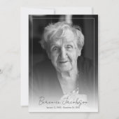 シンプルエレガント葬式 招待状 (正面)