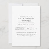 シンプルエレガント葬祭命日 招待状 (正面)