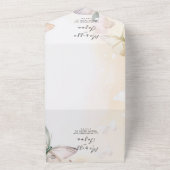 シンプルエレガント蝶結婚類 オールインワン招待状 (外側)