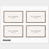 シンプルエレガント角縁ど角 長方形シール (シート)