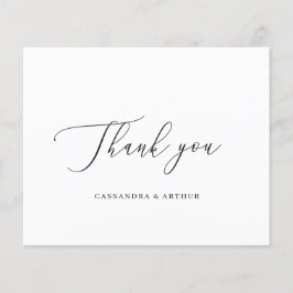 シンプルエレガント計結婚のサンキューカード