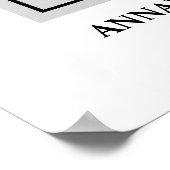 シンプルエレガント記念の写真ウェルカムサイン ポスター (角)