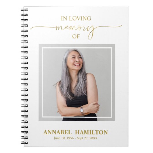 シンプルエレガント記念葬儀写真集 ノートブック (正面)
