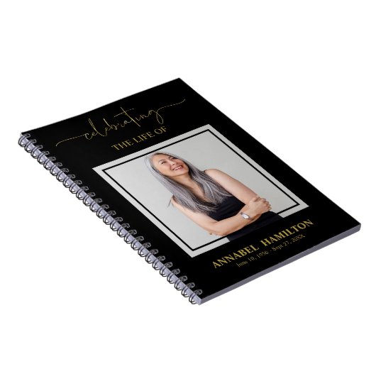 シンプルエレガント記念葬儀写真集 ノートブック (右側)