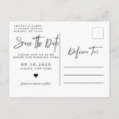 シンプルエレガント誓の更新日付の保存 案内ポストカード (裏面)