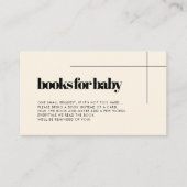 シンプルエレガント赤ちゃんシャワーブックリクエストカード エンクロージャーカード (正面)