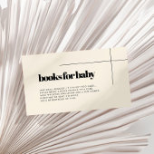 シンプルエレガント赤ちゃんシャワーブックリクエストカード エンクロージャーカード