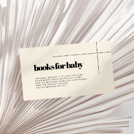 シンプルエレガント赤ちゃんシャワーブックリクエストカード エンクロージャーカード