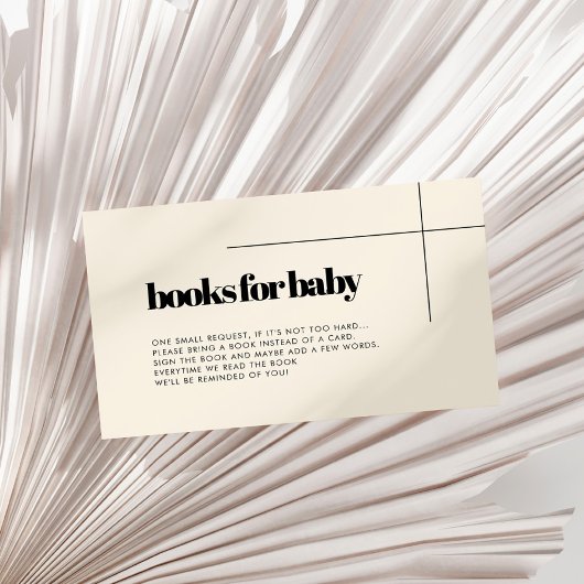シンプルエレガント赤ちゃんシャワーブックリクエストカード エンクロージャーカード